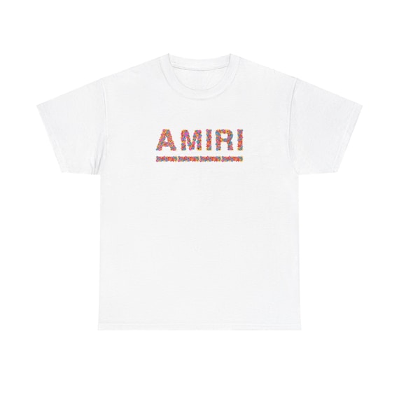 Amiri Flowers Unisex Heavy Cotton Tee, Amiri Man Shirt, Pink