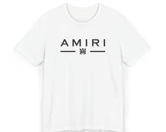 AMIRI Unisex Jersey T-Shirt, Grafik-T-Shirt, Streetwear-Top, minimalistisches Hemd, Modekleidung, trendiges Kleidungsstück