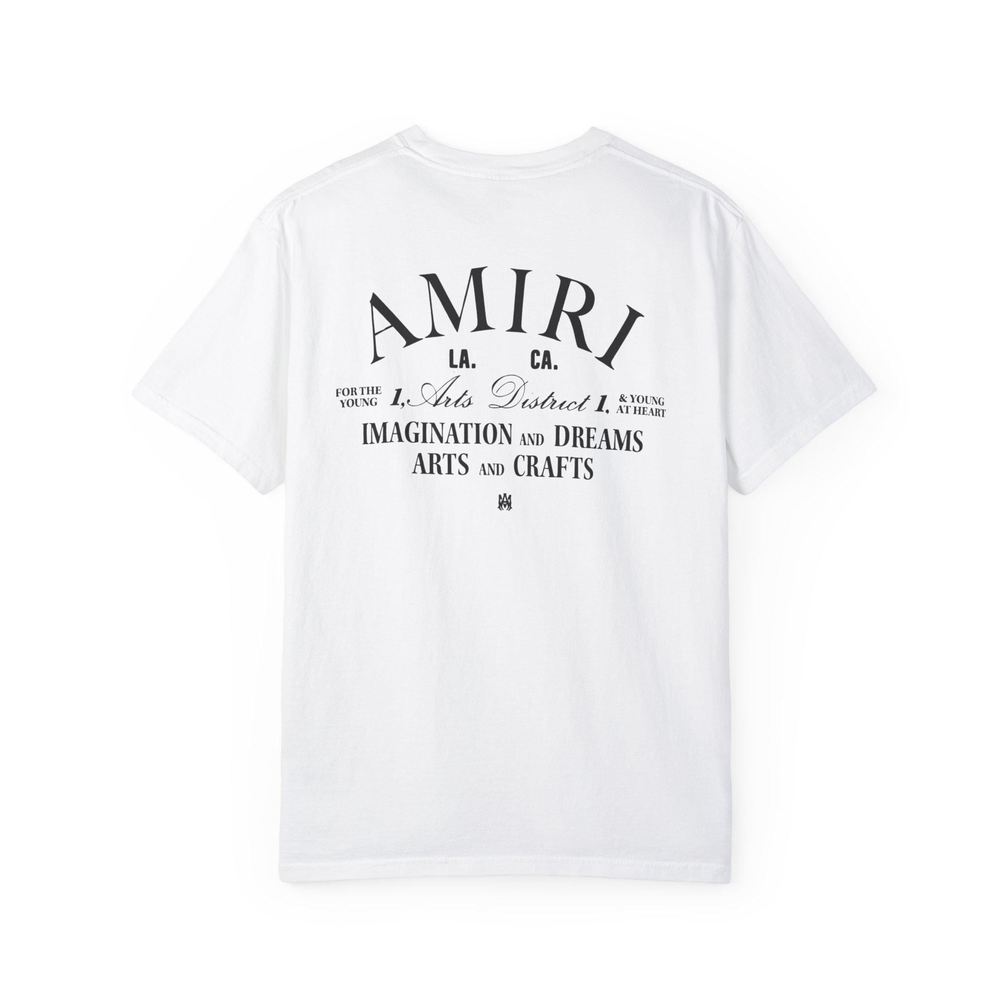 Vintage Amiri Logo Man Unisex Garment-dyed T-shirt, Retro