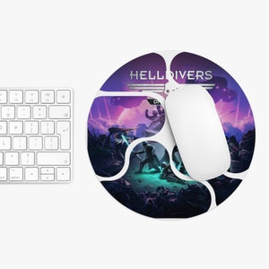 Unlock Ultimate Gaming Precision: HELLDIVERS Mouse Pad - Choose Your Shape, Epic Battle Design - Must-Have Gamer Accessory!