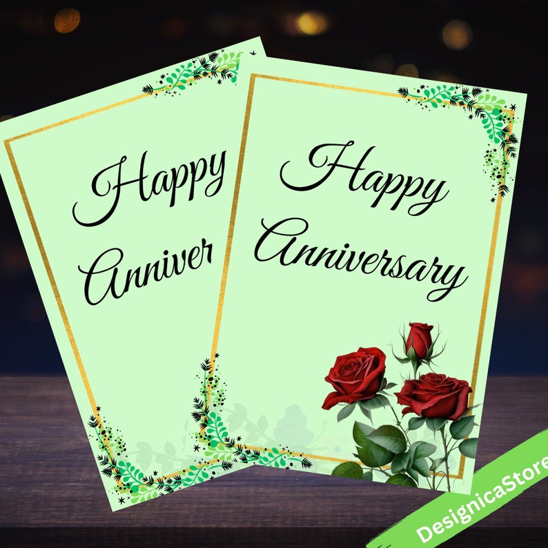 Happy Anniversary Wishes Card Printable Anniversary Greeting - Etsy