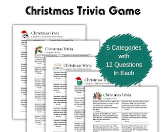 Christmas Trivia Game: Fun Holiday Quiz (Digital Download)