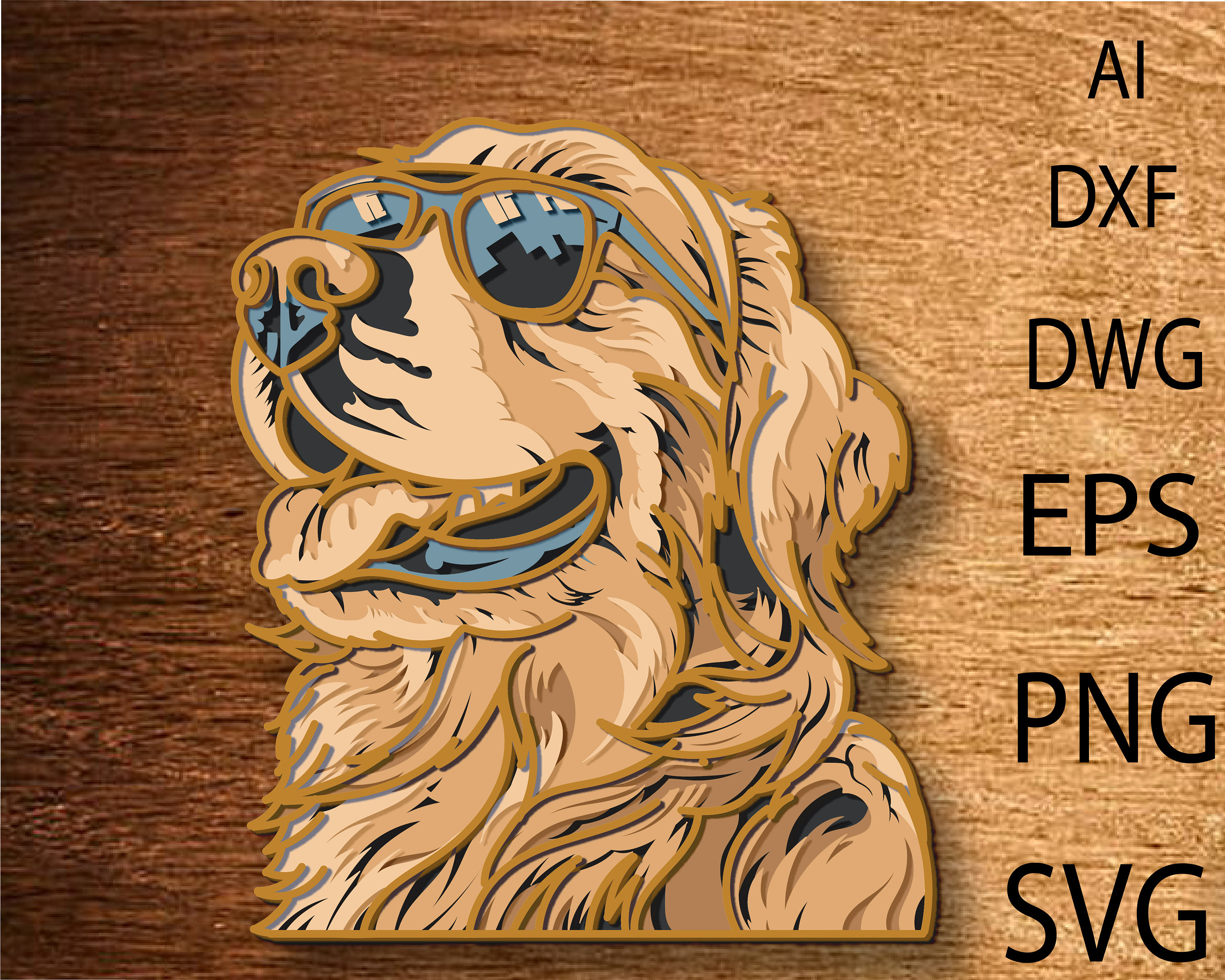 Golden retriever card - Etsy België, image size:3000x2400