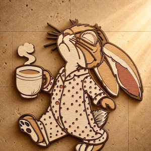 Easter Bunny Multilayer SVG,3D Mandala,Laser Cut,Paper Cut File,DIY,Plywood Cutting