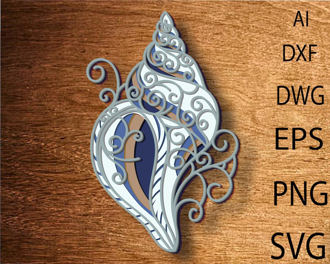 Shellfish Multilayer Svg,3dlayer Shellfish ,mandala SVG Files,laser Cut ...