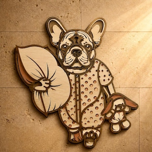 French Bulldog Multilayer SVG,3D Mandala,Laser Cut,Paper Cut File,Plywood Cutting