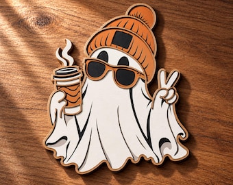 Halloween-Geist-SVG-Datei (mehrlagig), 3D-Mandala, Laserschnitt, Papierschnittdatei, Sperrholzzuschnitt
