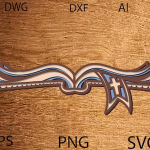 File SVG multistrato della Bibbia, Bibbia a strati 3D, Il libro rivelato, Taglio laser, Taglio della carta, Mandala multistrato, File SVG del libro, Libro DXF