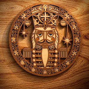 Nutcracker Soldier Multilayer SVG,3D Mandala,Laser Cut,Paper Cut File,DIY Cutting,CNC