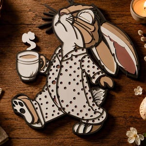 Easter Bunny Multilayer SVG,3D Mandala,Laser Cut,Paper Cut File,DIY,Plywood Cutting