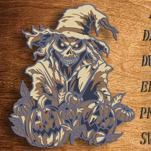 Spaventapasseri da giardino R Multilayer SVG, file tagliato al laser, DXF a strati 3D tagliato al laser, Mandala, taglio del compensato, taglio della carta, CNC, arredamento per la casa