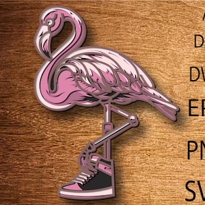 Flamingo mehrschichtige SVG, Flamingo Laserschnittdatei, 3D Schicht, Sperrholzausschnitt, Papierschnitt, SVG-Datei, 3D Mandala, Sperrholzschnitt, Wohnkultur