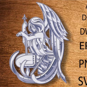 Angel Multilayer Svg,Angel Mandala, Multilayer Angel for Laser Cutting, Angel Cruicut,3D Angel,Angel Plywood cut,Angel Home Decor,Angel CNC