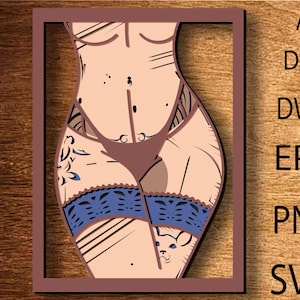 Fashion Multilayer Svg,3d layered svg,Woman dxf,Paper cut , 3D Mandala,Laser cut file,Plywood cut,Cutting template,Woman Home Decor