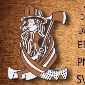 Firefighter Girl Multilayer SVG,Firefighter Mandala Svg,Firefighter paper cut,SVG Files,Firefighter DXF,Laser Cut,Firefighter Plywood cut