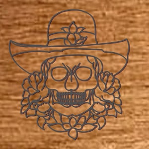 3D sugar skull multilayer SVG file, mandala layered skull SVG for Cricut, floral skull CNC router file, Glowforge image 2