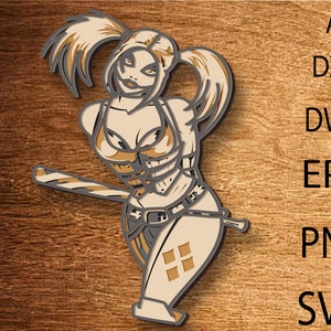 File di taglio ragazza multistrato SVG, file di taglio ragazza gangster, taglio laser, strato 3D, taglio compensato, taglio carta, file SVG ragazza, mandala 3D, decorazioni per la casa