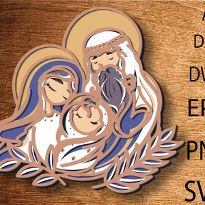 Nativity scene multilayer 3D SVG,Nativity scene 3D cut,Nativity scene paper cut,Plywood cut 3D mandala,Nativity scene multilayer decor