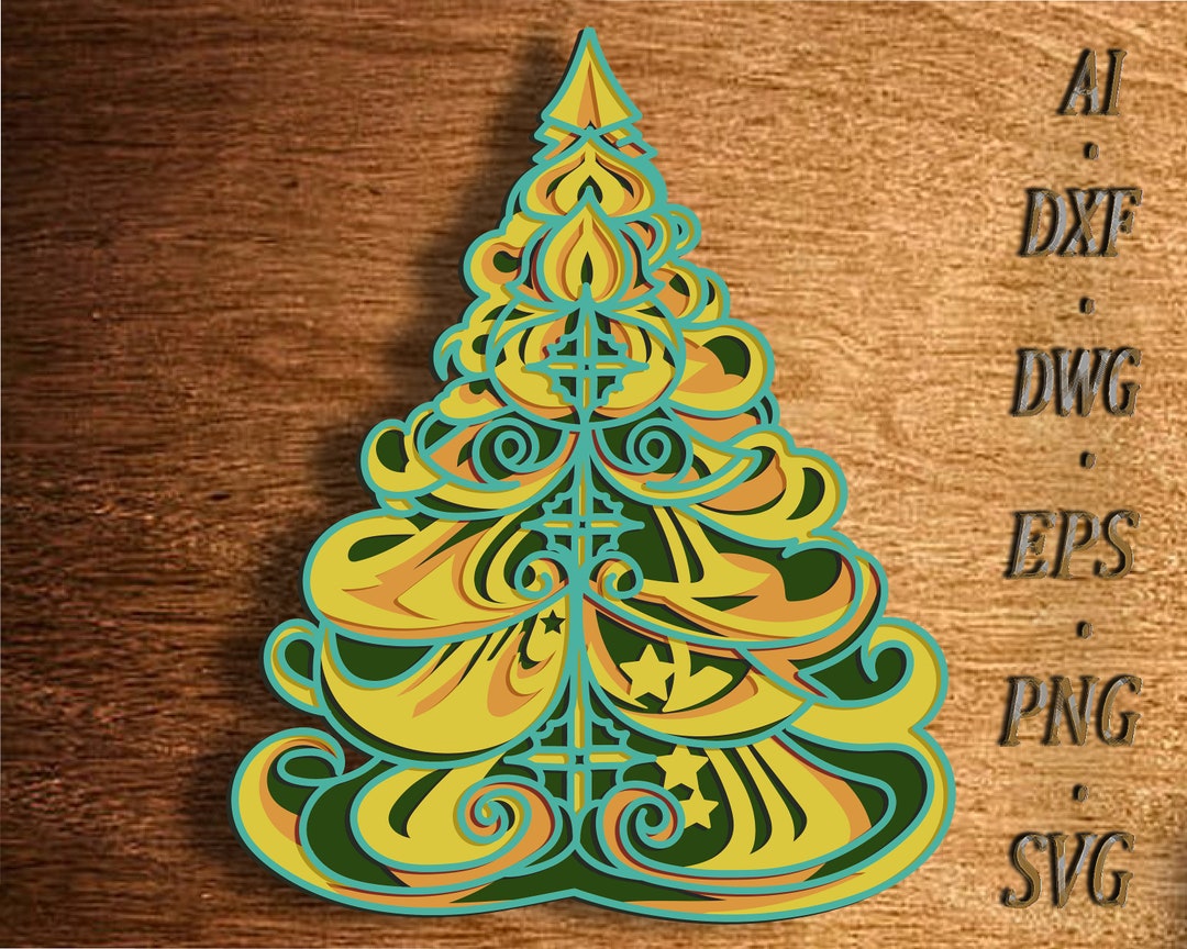 Christmas Tree Multilayer SVG,3D Mandala,laser Cut,paper Cut File,diy ...