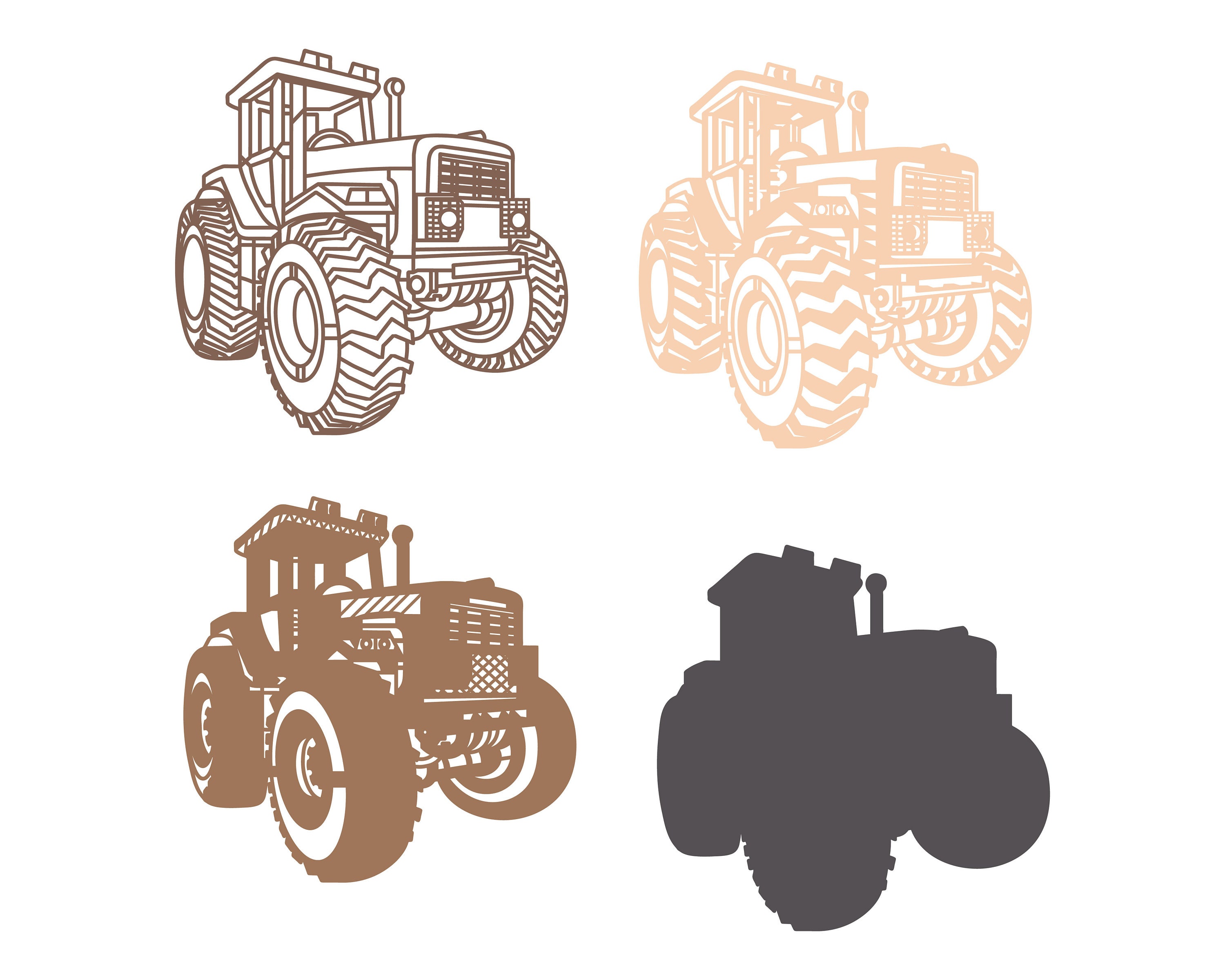 Multilayer Sign Tractor Tractor Multilayer SVG,3D Mandala,laser Cut,paper Cut File,diy,plywood ...