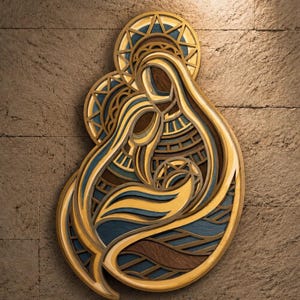 Nativity Multilayer SVG,3D Mandala,Laser Cut,Paper Cut File,DIY,Plywood Cutting