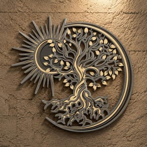 Tree of Life Multilayer SVG,3D Mandala,Laser Cut,Paper Cut File,Plywood Cutting