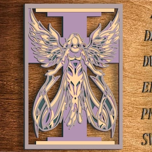 Angel Multilayer svg3D Mandala svg files, Multilayer angel for Laser Cutting, SVG files, Laser Cut. Layered Mandala Cricut