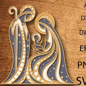 3D Nativity Scene SVG: Multilayer Mandala Cut File (Digital Download)