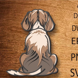 Cute dog Multilayer SVG File,3D Layered dog,3D Mandala Multilayer,Dog love SVG File,Cute dog DXF,Dog wood cut,Digital Download,