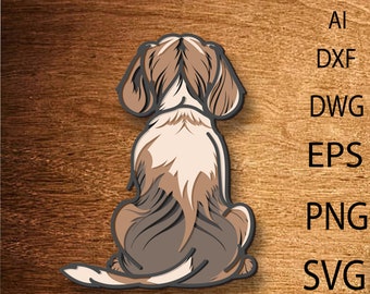 3D Mandala Dog SVG, Multilayer Cut File (Digital Download)
