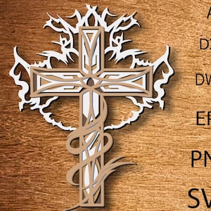 Cross Multilayer SVG,Laser cut file,3D layered DXF ,Cross Mandala,Cross Plywood cut,Cross Paper cut,Cross CNC,Cross Home decor