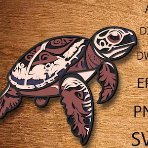 Turtle Multilayer svg, Laser Cut File,Sea Turtle SVG,Instant Download Vector Pattern Design,Turtle For CNC, Home Wall Decor