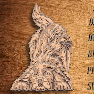 Border Collie multilayer SVG. Digital file Border Collie dog laser file. File for paper cutting. DXF,Wall art .Plywood cut