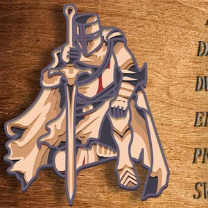 Ritter Krieger Multilayer SVG-Datei, Ritter SVG, digitale Download Datei, einzigartiges Handwerk Geschenk, Sperrholzschnitt, Laser geschnitten Datei