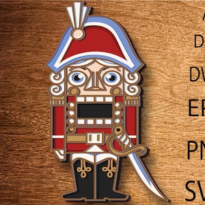 Quebra-nozes Soldado de brinquedo Homem multicamadas svg, Natal, quebra-nozes soldado, arquivo de corte a laser, multicamadas, corte DIY, Glowforge, mandala de madeira