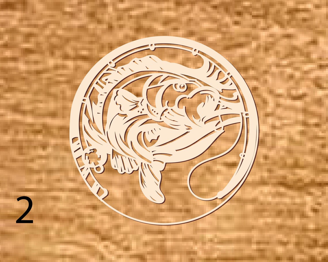Fishing Fish Multilayer SVG,3D Mandala,laser Cut,paper Cut File,diy ...