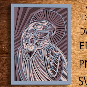Eagle Bird Multilayer SVG, Eagle Mandala, Bald Eagle, Laser Cut bestand, Multilayer, DIY Cutting, Glowforge, Houten Vogel, Muur Decor