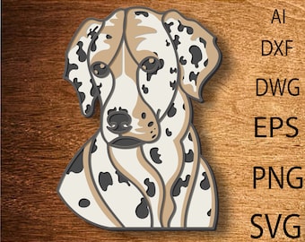 Dalmatian Dog Multilayer SVG,3D Mandala,Laser Cut,Paper Cut File,DIY,Plywood Cutting