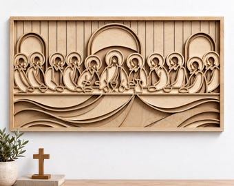 The Last Supper Multilayer SVG,Cutting Layered File,Laser Cut,DIY,Plywood Cutting