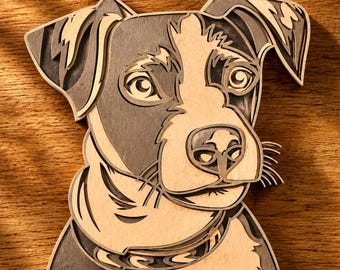 Jack Russell Terrier Multilayer SVG,3D Mandala,Laser Cut,Paper Cut File,Plywood Cutting