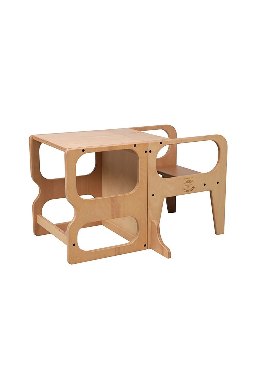 2in1 Montessori Tower, Convertible Tower for Toddler, Wooden Helper Tower for Kids, Montessori