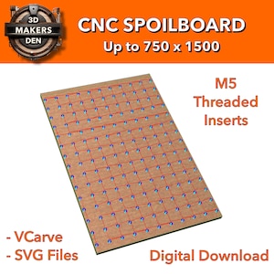 CNC Spoilboard - 750x1500 Workbee |  -  Digital Files : Vectric VCarve and SVG format