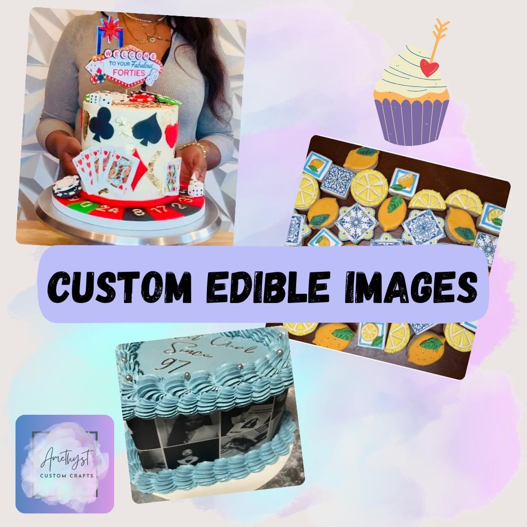 Custom Edible Cake Topper | Personalized Cake Image | Icing Sheet for ...