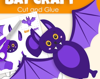 Halloween vleermuis knutselen | Knip-, kleur- en plakactiviteit (pdf)