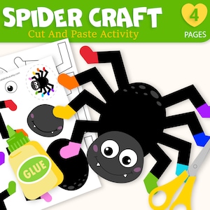 Itsy Bitsy Spider Craft Template: Printable Kids Activity & Coloring Page (Digital Download)