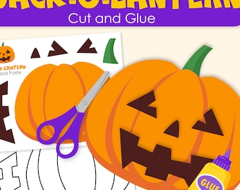 Build a Jack-O-Lantern Craft: Cut, Color, Paste (PDF Download)