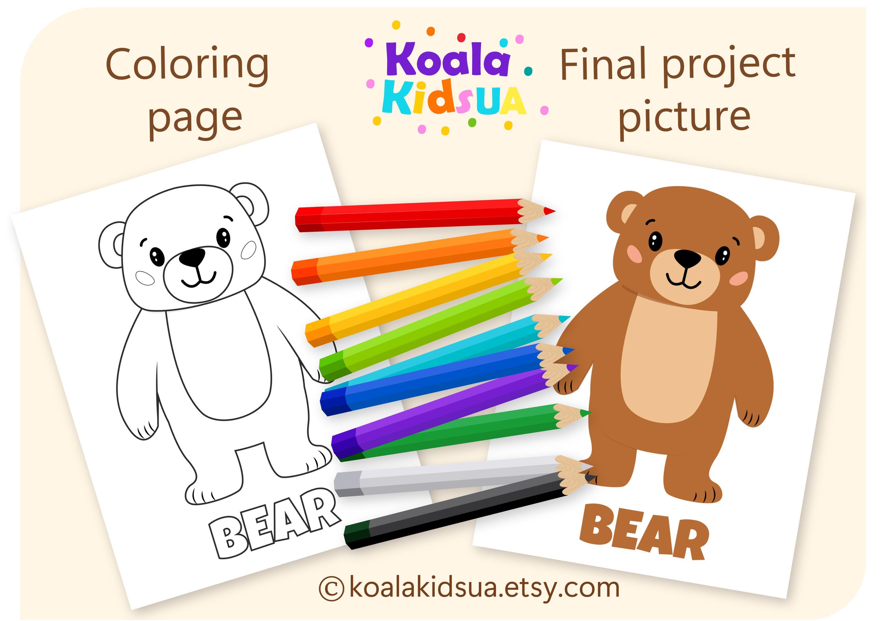Brown Bear Craft Template: Printable Color, Cut & Paste Activity ...