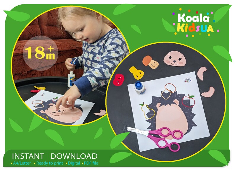 Cut and Paste Printable Activity for Kids Forest Animals Vol.1 BONUS 4 ...