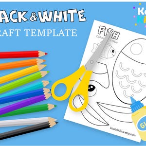 Fish Craft: Cut and Paste Paper Ocean Template (digital Download) - Etsy