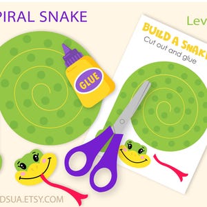 Build a Snake Craft: Scissor Skills Activity (digital Download) - Etsy